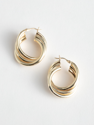 Trio Twisted Hoop Earrings