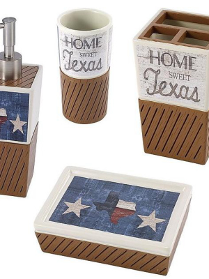 Home Sweet Texas 4 Pc Bath Accessory Set