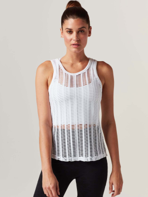 Linear Mesh Tank Top