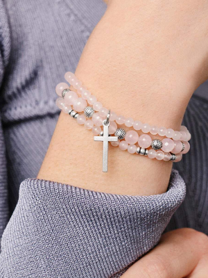 Cross Stretch Bracelets, Set Of 3