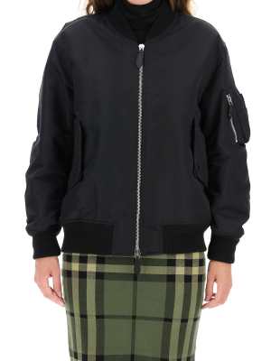 Burberry Logo Printed Bomber Jacket