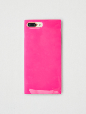 Idecoz Neon Pink Iphone 7/8 Plus Square Phone Case