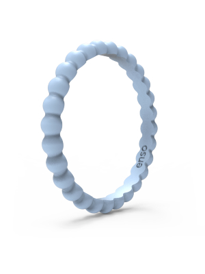 Beaded Stackable Silicone Ring - Glacier