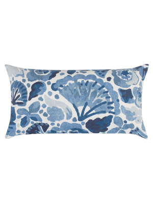 The Blue Watercolor Seascape Throw Pillow