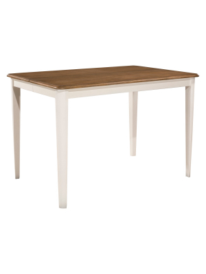 Bayberry Counter Height Table Wood White Base/driftwood Top - Hillsdale Furniture