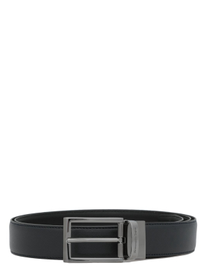 Z Zegna Logo Buckle Belt