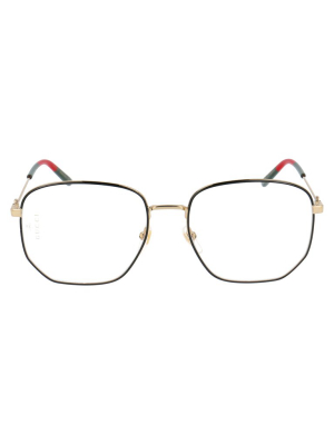 Gucci Eyewear Hexagon Frame Glasses