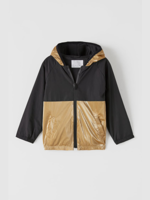 Golden Athletic Raincoat