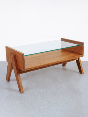 Jeanneret Coffee Table With Glass Top