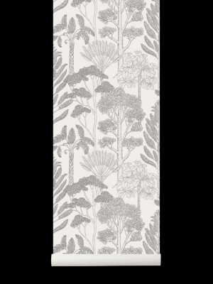 Trees Wallpaper In Off-white By Katie Scott For Ferm Living