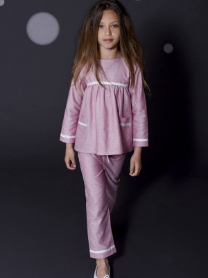 Lou Girls Pink Children Pyjamas