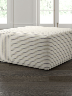 Tommi Square Striped Ottoman