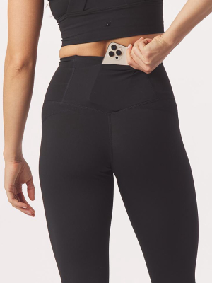 High Waist Pure Pocket Legging: Black