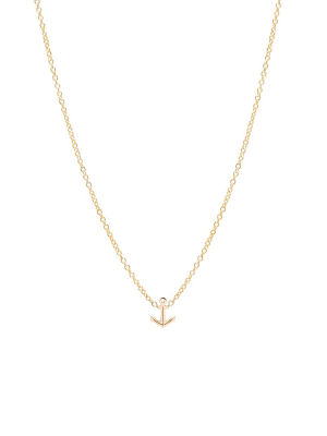 14k Itty Bitty Anchor Necklace