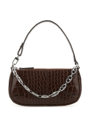 By Far Mini Rachel Embossed Shoulder Bag