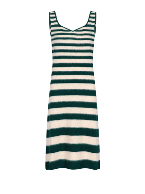 Marni Striped Knitted Midi Dress