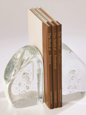 Global Views Chunk Bookends Clear With Bubbles