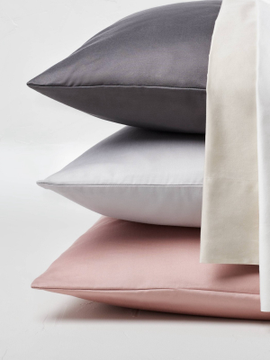 500 Thread Count Washed Supima Sateen Solid Sheet Set - Casaluna™