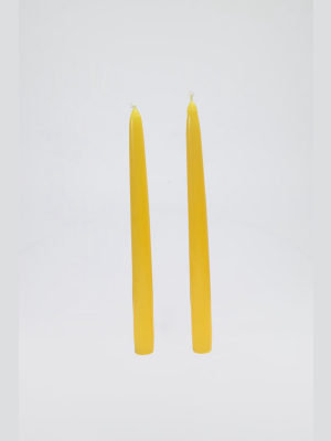 Pair Of Tapered Dinner Candles, Sun