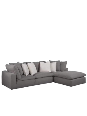 Alchemy Living Montaigne 4 Piece Sectional - Gray