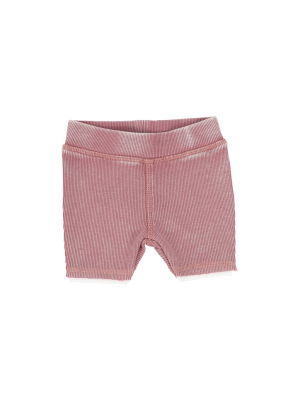 Analogie By Lil Legs Denim Wash Shorts - Pink