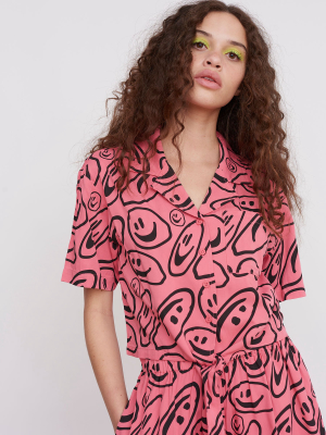 Lazy Oaf Squish Face Tie Shirt