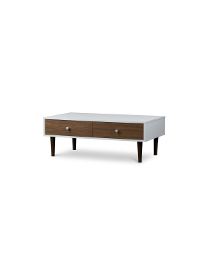 Gemini Wood Contemporary Coffee Table - Baxton Studio