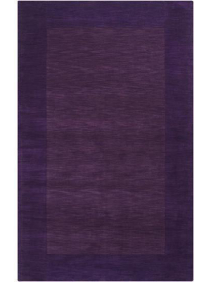 Mystique Collection Wool Area Rug In Aubergine And Dark Plum