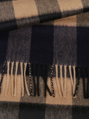 Burberry Checked Frayed Edge Scarf