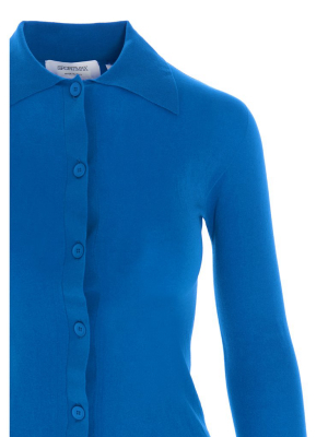 Sportmax Long Sleeve Buttoned Jersey Shirt