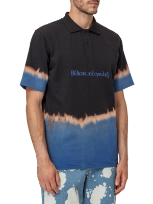 Billionaire Boys Club Bleached Effect Logo Embroidered Polo Shirt