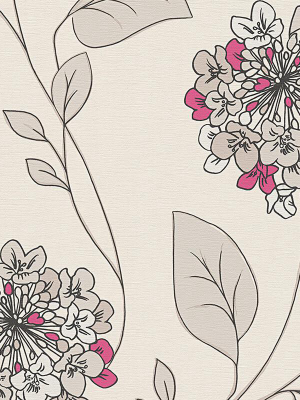 Floral Modern Nature Wallpaper In Beige And Pink Design By Bd Wall