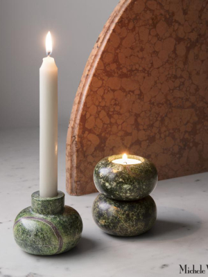 Green Marble Tea Lights