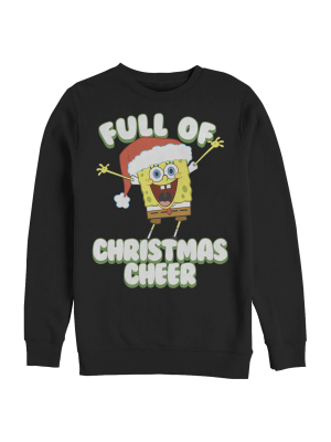 Men's Spongebob Squarepants Christmas Full Of Cheer Sweatshirt