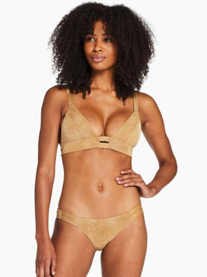 Neutra Bralette Top - Golden Glow Metallic