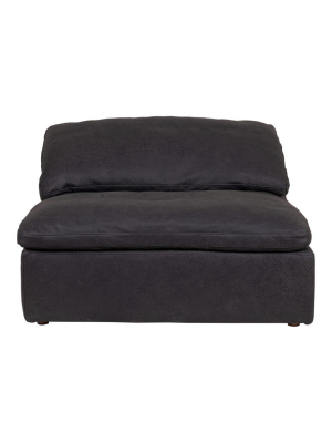 Clay Slipper Chair Nubuck Leather Black