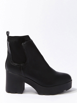 Faux Leather Chelsea Boots