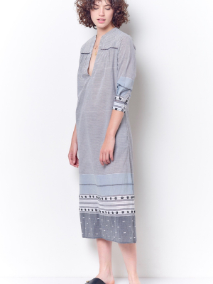 Delilah Coverup Popover Dress - Stripe