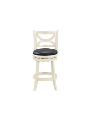 Florence Swivel Barstool Hardwood/white - Boraam