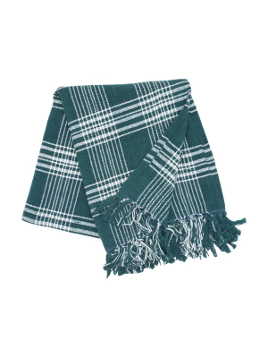 C&f Home Essex Evergreen Woven Throw