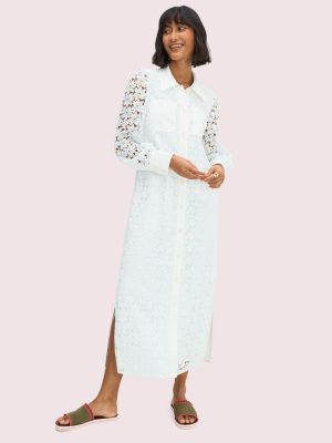 Leaf Lace Shirtdress