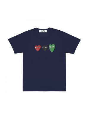 Comme Des Garçons Play 3 Heart Logo T Shirt