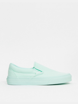 Vans Classic Slip-on Sneakers In Mint