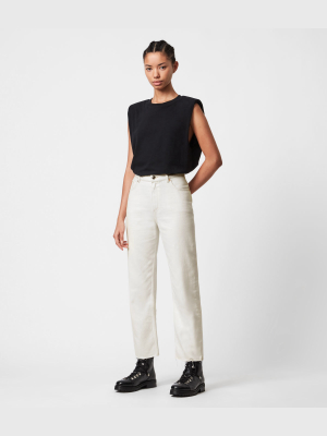 Cali High-rise Straight Jeans, Natural White Cali High-rise Straight Jeans, Natural White