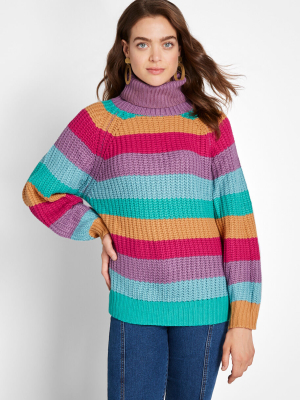 Hit Repeat Cowl Neck Sweater