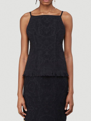 Marine Serre Jacquard Sleeveless Top