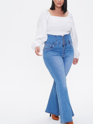 Plus Size Flare Jeans & Belt Set