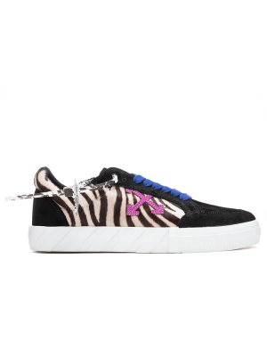 Off-white C/o Virgil Abloh Low Vulcanized Pony Leather - Black/purple