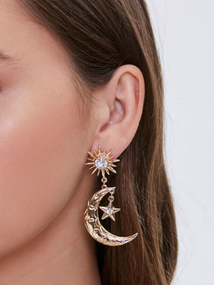 Moon & Stars Drop Earrings