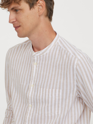 Regular Fit Linen-blend Shirt